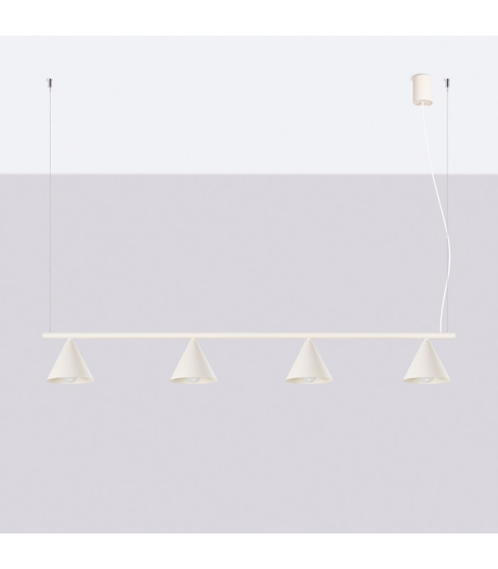 Nox Bar Pendant Ceiling Light Beige 4x E14-2