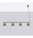 Nox Bar Pendant Ceiling Light Olive Green 4x E14-2