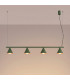 Nox Bar Pendant Ceiling Light Olive Green 4x E14-3