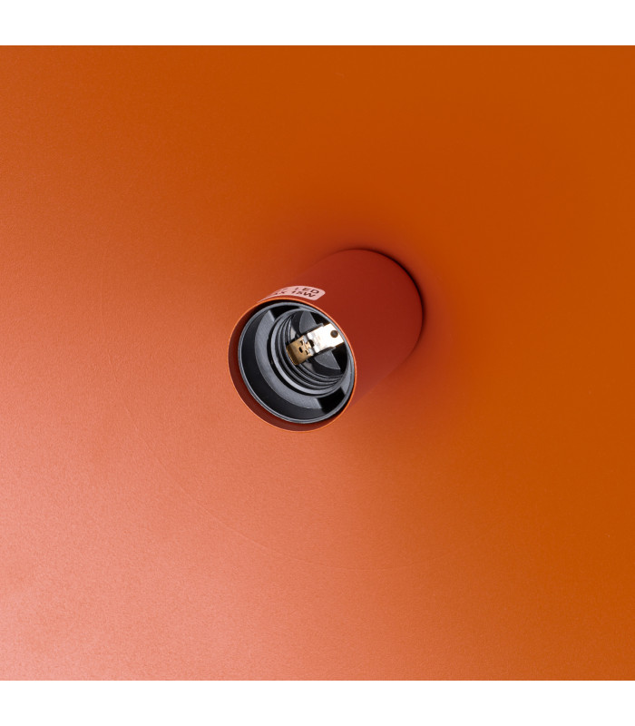 Nox 40cm Dome Pendant Ceiling Light Red Ochre 1x E27-7