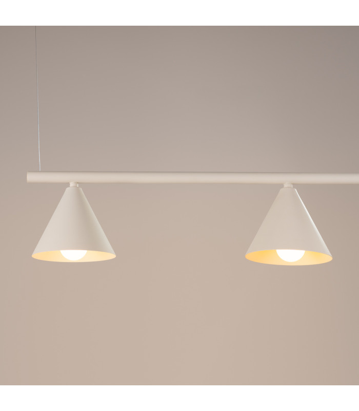 Nox Bar Pendant Ceiling Light Beige 4x E14-4