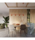Nox Bar Pendant Ceiling Light Red Ochre 4x E14-11