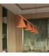 Nox Bar Pendant Ceiling Light Red Ochre 4x E14-13