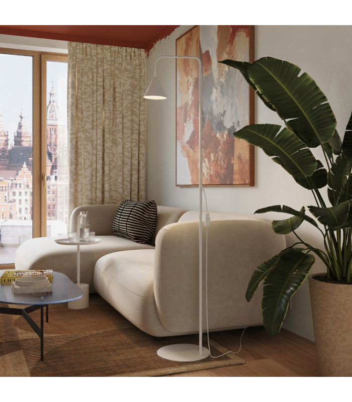 Nox Task Floor Lamp White 1x E14-12