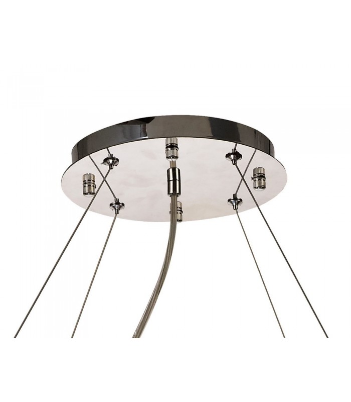 IL31371 85cm Round Ceiling Pendant Chandelier, 12 Light G9, Polished Chrome, Crystal - 4