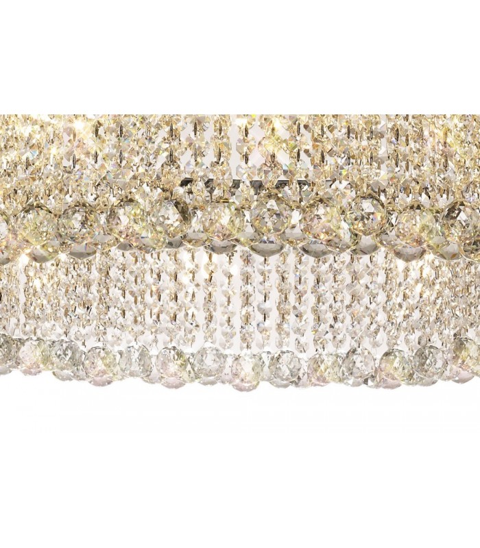 IL31371 85cm Round Ceiling Pendant Chandelier, 12 Light G9, Polished Chrome, Crystal - 6