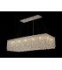 120x50cm Rectangular Ceiling Pendant Chandelier, 14 Light G9, Polished Chrome, Crystal - 2