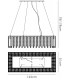 120x50cm Rectangular Ceiling Pendant Chandelier, 14 Light G9, Polished Chrome, Crystal - 3