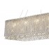 120x50cm Rectangular Ceiling Pendant Chandelier, 14 Light G9, Polished Chrome, Crystal - 5