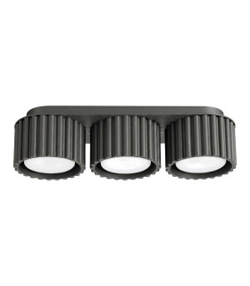 Aura Surface Mounted Downlight Black 3x GX53-1