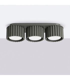 Aura Surface Mounted Downlight Black 3x GX53-2