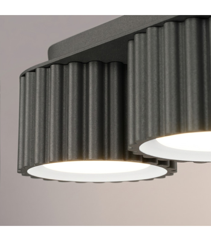 Aura Surface Mounted Downlight Black 3x GX53-4
