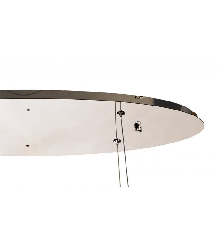 IL31374 100x50cm Oval Ceiling Pendant Chandelier, 10 Light G9, Polished Chrome, Crystal - 4