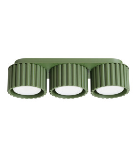 Aura Surface Mounted Downlight Olive Green 3x GX53-1