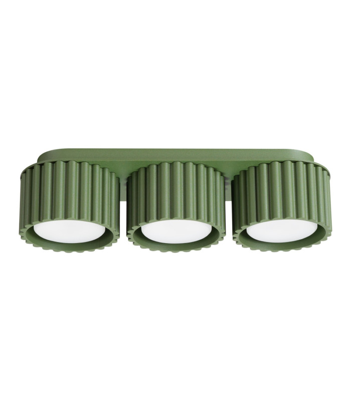 Aura Surface Mounted Downlight Olive Green 3x GX53-1