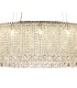 IL31374 100x50cm Oval Ceiling Pendant Chandelier, 10 Light G9, Polished Chrome, Crystal - 5