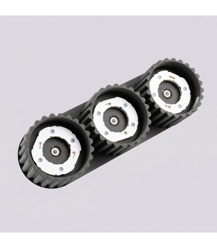 Aura Surface Mounted Downlight Black 3x GX53-6