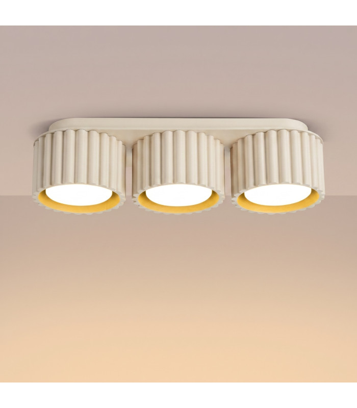 Aura Surface Mounted Downlight Beige 3x GX53-3