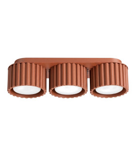 Aura Surface Mounted Downlight Red Ochre 3x GX53-1