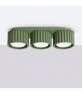 Aura Surface Mounted Downlight Olive Green 3x GX53-2