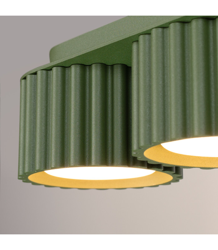 Aura Surface Mounted Downlight Olive Green 3x GX53-4