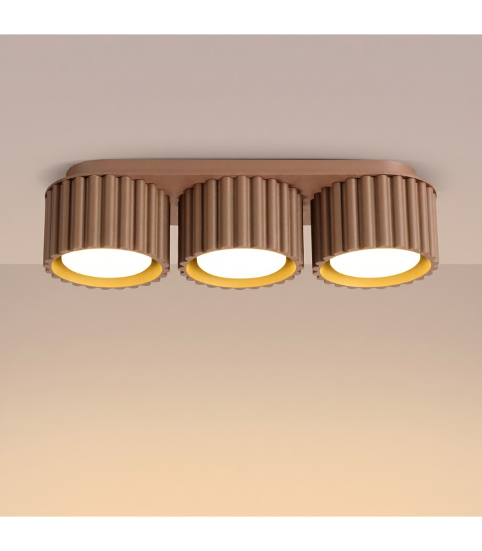 Aura Surface Mounted Downlight Mocca 3x GX53-3