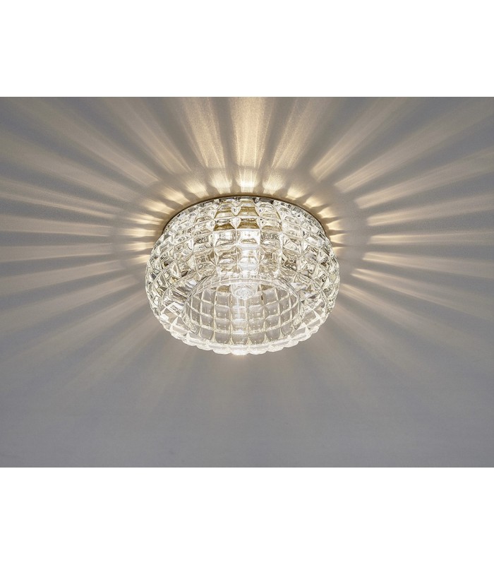 Round Recessed Downlight G9 Cube Pattern Polished Chrome, Crystal - 2