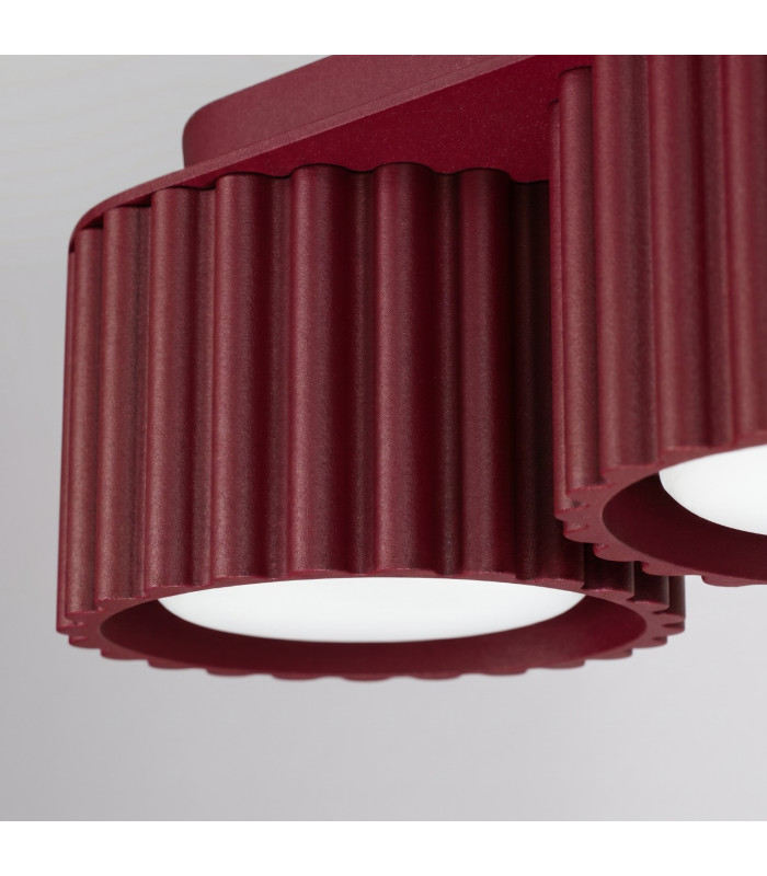 Aura Surface Mounted Downlight Burgundy 3x GX53-5