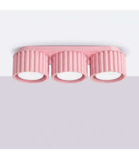 Aura Surface Mounted Downlight Pink 3x GX53-2