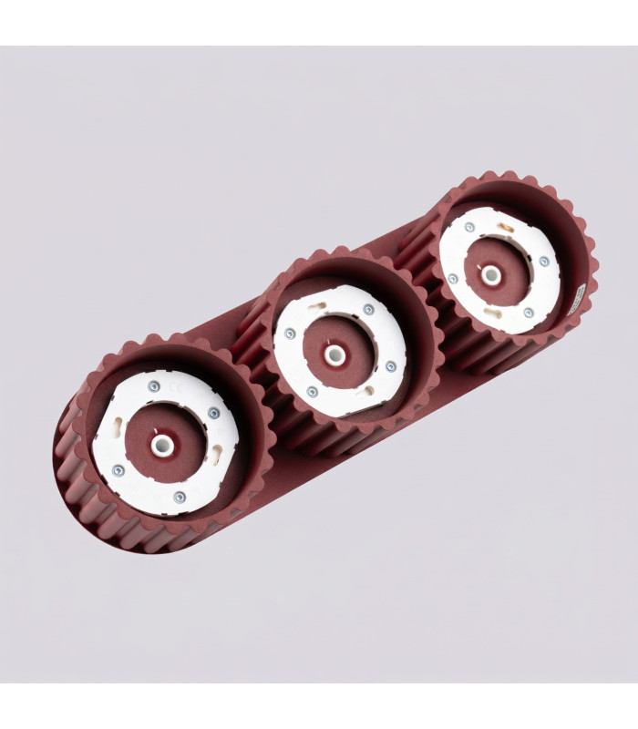 Aura Surface Mounted Downlight Burgundy 3x GX53-6
