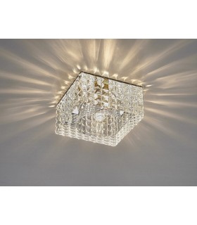 Square Recessed Downlight G9 Cube Pattern Polished Chrome, Crystal - 2