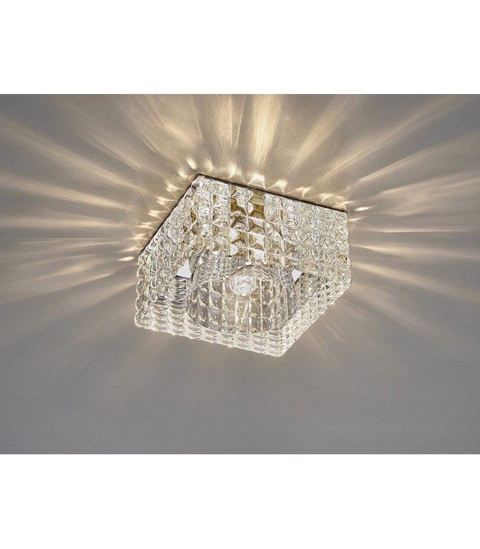 Square Recessed Downlight G9 Cube Pattern Polished Chrome, Crystal - 2