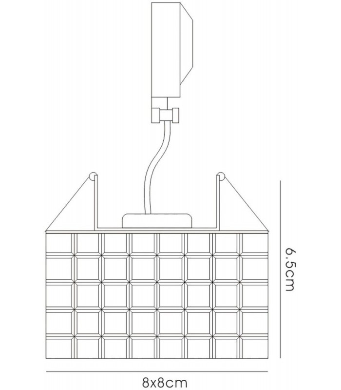 Square Recessed Downlight G9 Cube Pattern Polished Chrome, Crystal - 3
