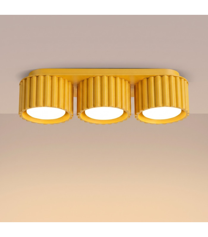 Aura Surface Mounted Downlight Yellow 3x GX53-3