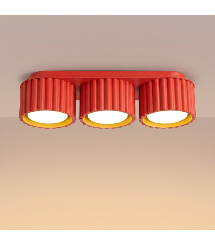 Aura Surface Mounted Downlight Red 3x GX53-3
