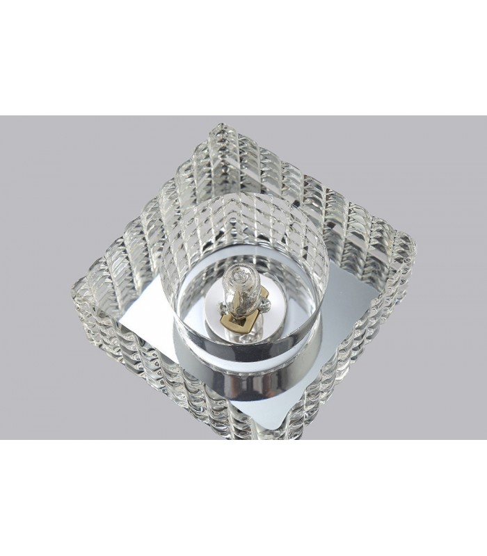 Square Recessed Downlight G9 Cube Pattern Polished Chrome, Crystal - 4