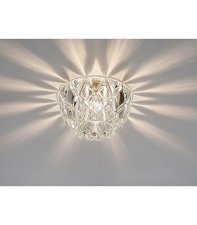 Round Recessed Downlight G9 Diamond Faceted Polished Chrome, Crystal - 2