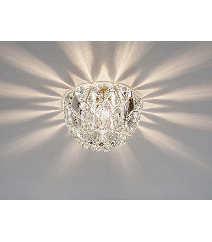 Round Recessed Downlight G9 Diamond Faceted Polished Chrome, Crystal - 2