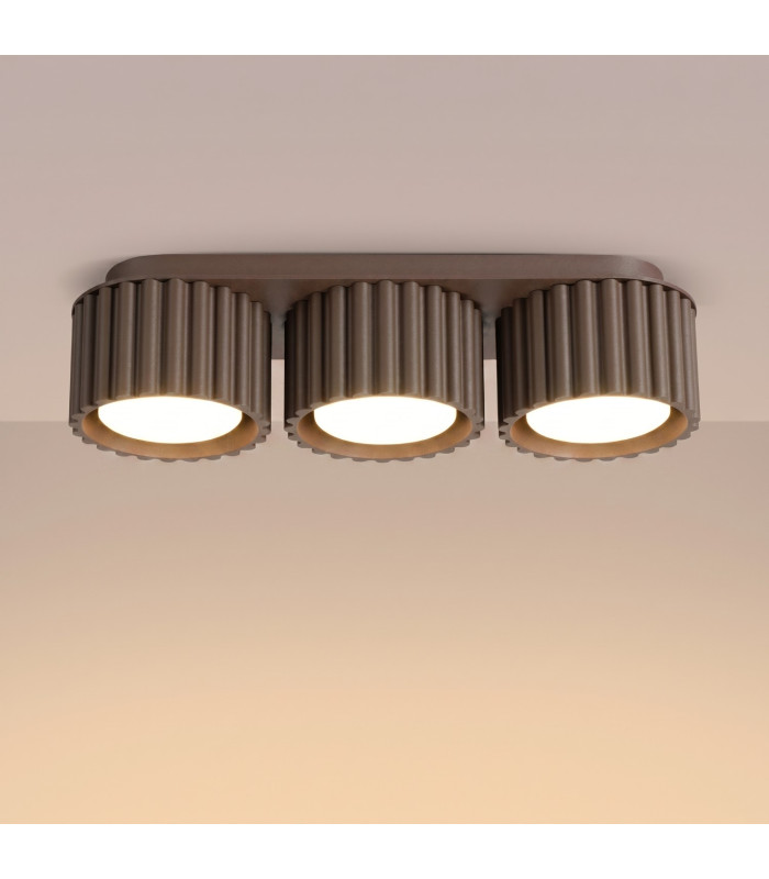 Aura Surface Mounted Downlight Brown 3x GX53-3