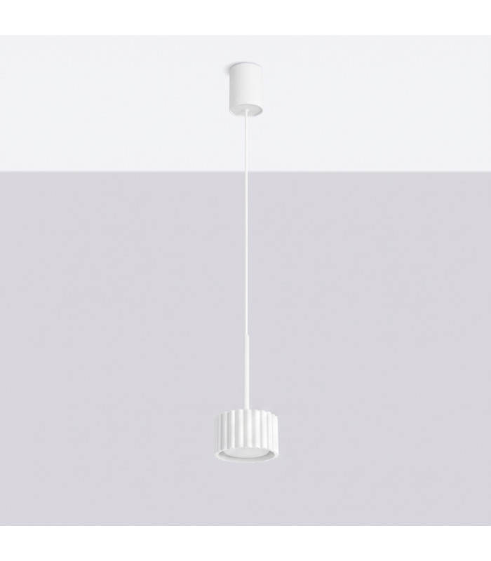 Aura Slim Pendant Ceiling Light White 1x GX53-2