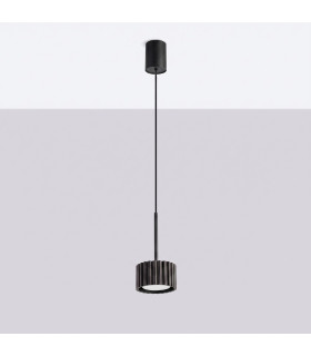 Aura Slim Pendant Ceiling Light Black 1x GX53-2