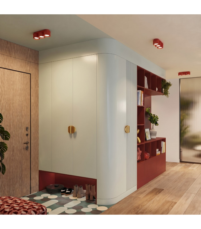 Aura Surface Mounted Downlight Red 3x GX53-10