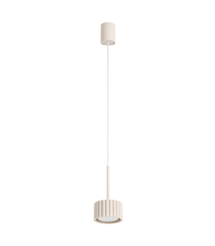 Aura Slim Pendant Ceiling Light Beige 1x GX53-1
