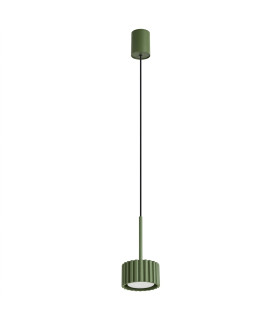 Aura Slim Pendant Ceiling Light Olive Green 1x GX53-1