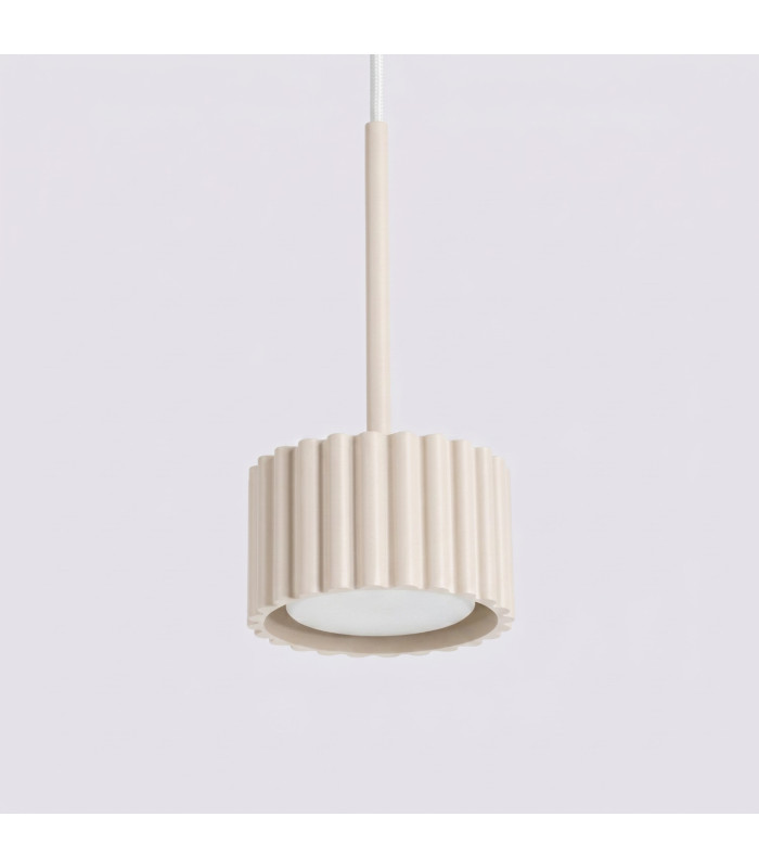 Aura Slim Pendant Ceiling Light Beige 1x GX53-4