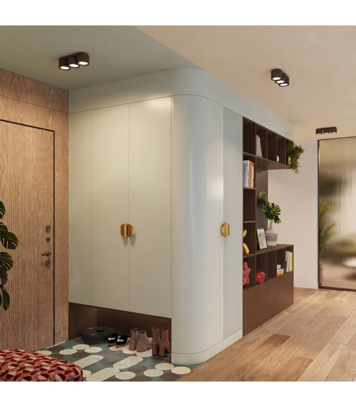 Aura Surface Mounted Downlight Brown 3x GX53-10