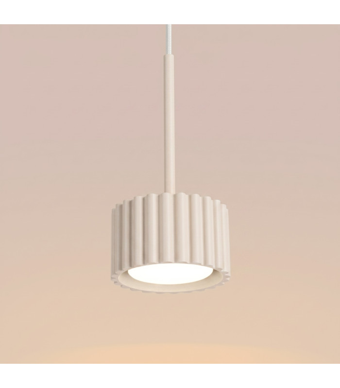 Aura Slim Pendant Ceiling Light Beige 1x GX53-5