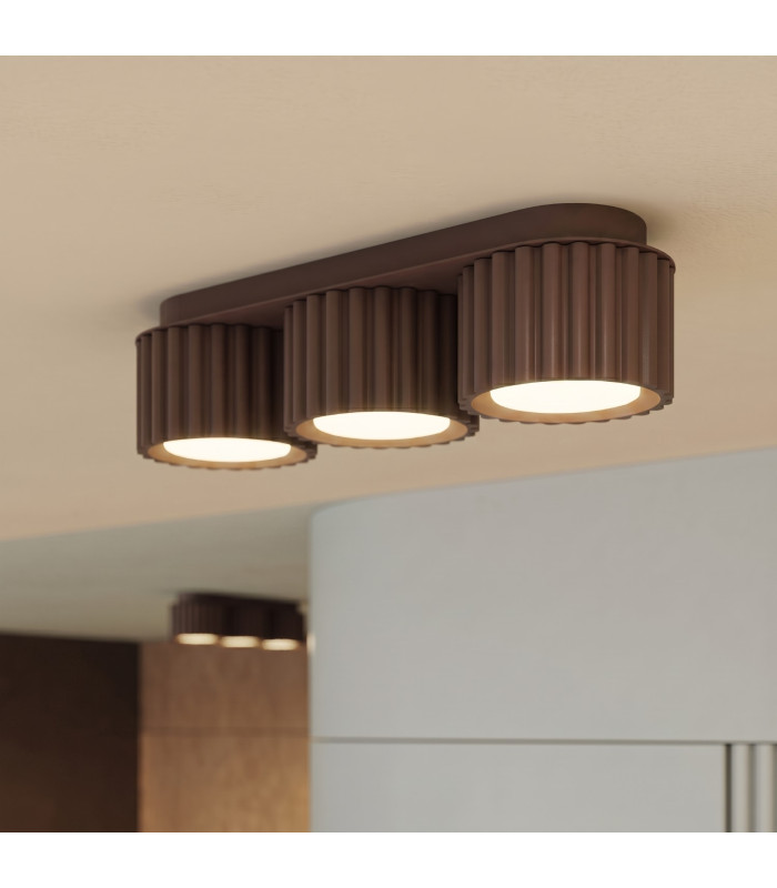 Aura Surface Mounted Downlight Brown 3x GX53-11