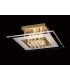 Flush Square 4 Light French Gold, Glass, Crystal - 2
