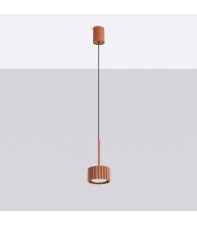 Aura Slim Pendant Ceiling Light Red Ochre 1x GX53-2